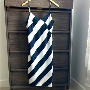 Banana Republic Navy and White Striped Dress